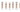 Line up of Chalonne's unmatched hardware color selection