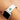 Calafate in white leather with turquoise cabochons set in a 14k yellow gold flower design, luxury Apple Watch band on model