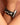 Sept Mers Black Leather luxury Apple Watch Band with pearls on model- Chalonne