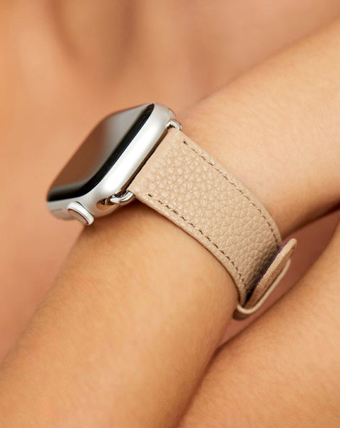 CHALONNE  \'Gelato in Earl Gray\' Apple Watch Strap 38mm-41mm Gelato in Earl Gray calfskin luxury Apple Watch Band – Chalonne main image 2