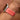 Chalonne Liquid in Coral, patent leather, Apple Watch band on model 