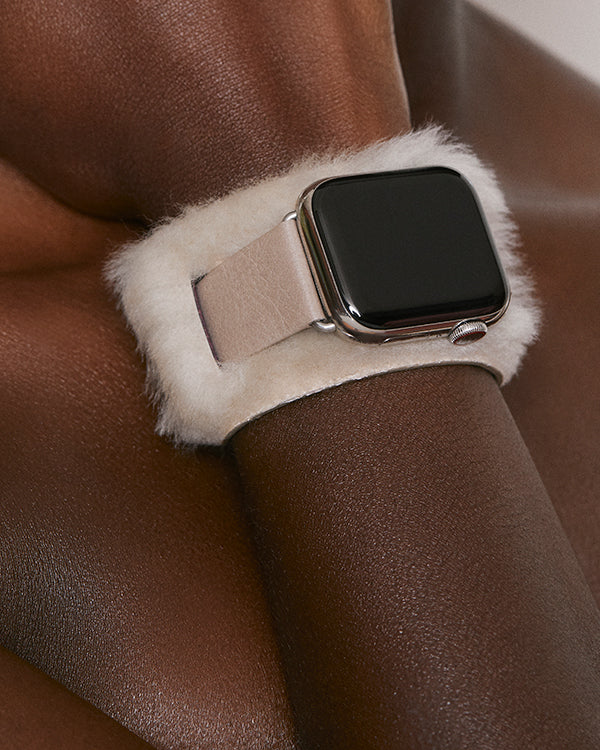 Chalonne Women's Sedona In Black - Leather Luxury Apple Watch Band