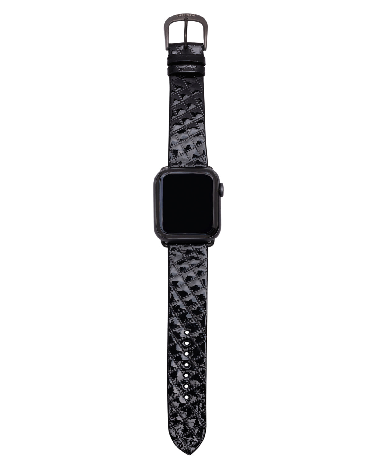 Patent Leather, Grid Pattern, Apple Watch Band - Chalonne