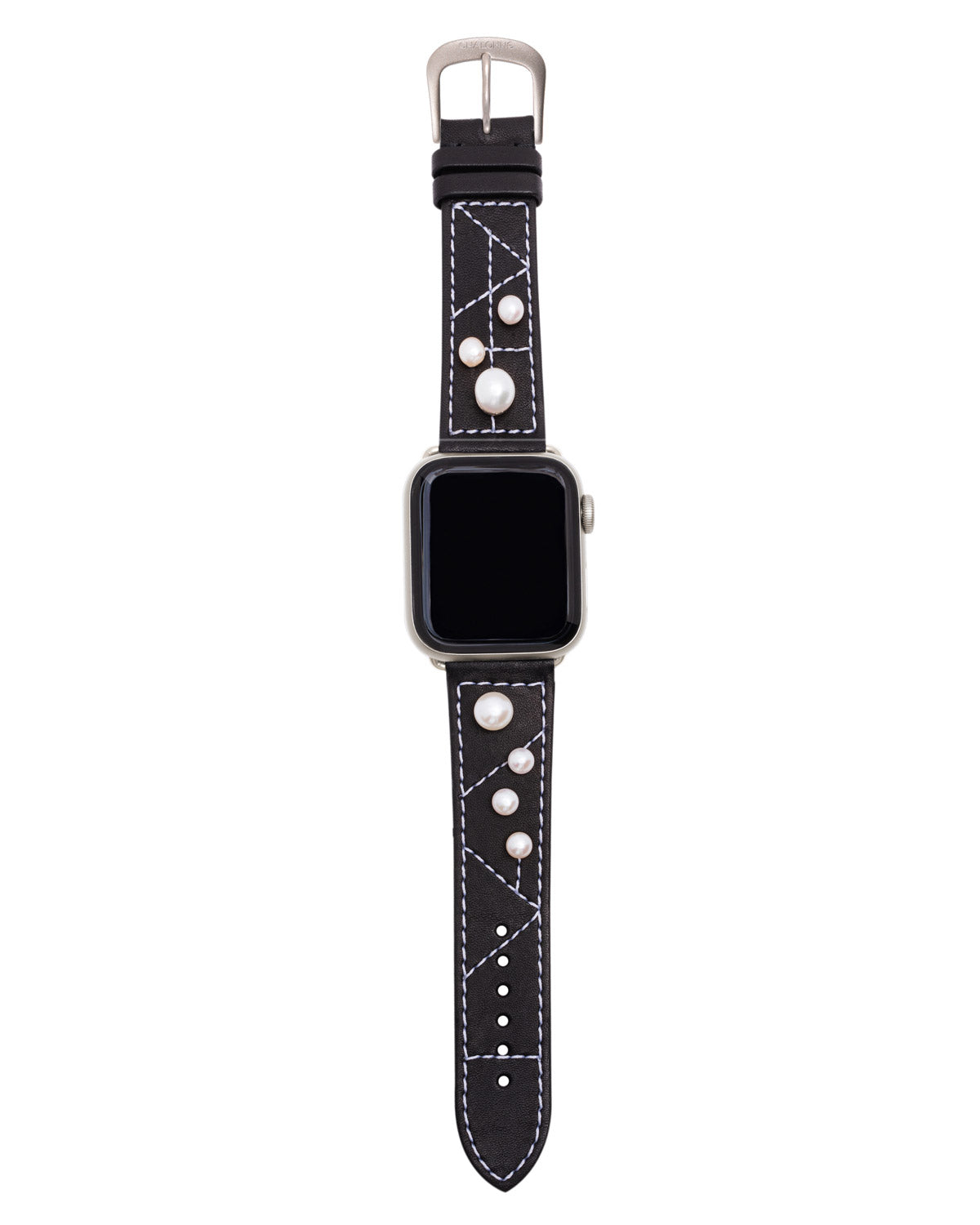 Black Nappa Leather Apple Watch Band - Chalonne